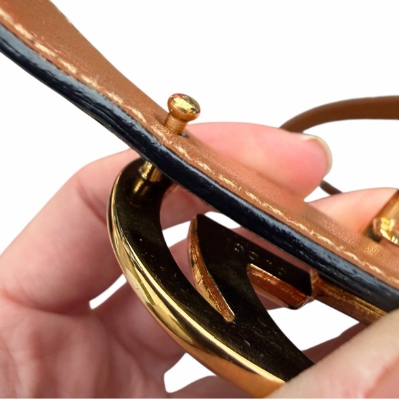 Authentic Gucci Black Leather GG Belt | Gold Double G Buckle | Size 80 / 32 - Picture 5 of 8